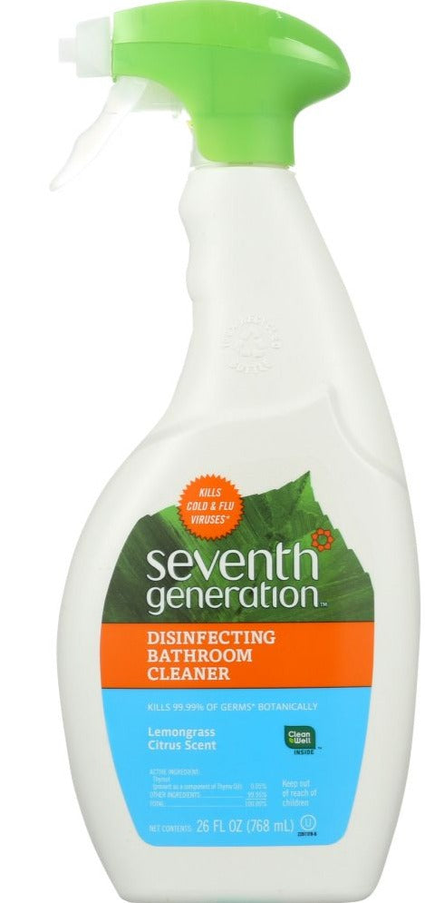 Seventh Generation Lemongrass Citrus Scent Disinfecting Bathroom Cleaner - 26 oz | Pantryway