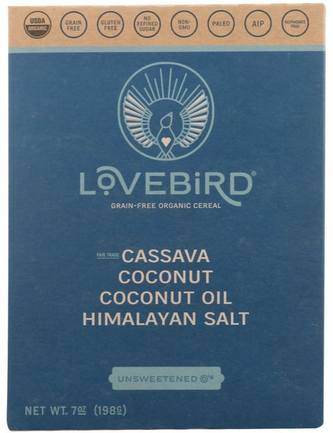 Lovebird Cereal Grain Free Unsweetened O's -  7 oz | lovebird cereal | lovebird cereal where to buy | eat lovebird cereal | lovebird grain free cereal | lovebird unsweetened cereal | Lovebird | lovebird aip cereal  | Pantryway