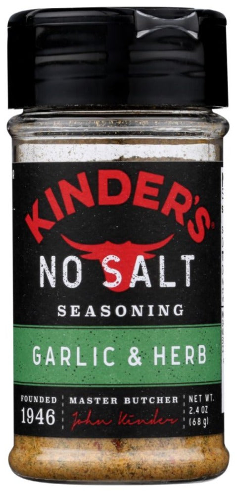 Kinders No Salt Garlic And Herb Seasoning - 2.4 oz | kinders no salt seasoning | kinders salt free seasoning |  kinders no salt garlic and herb | Pantryway