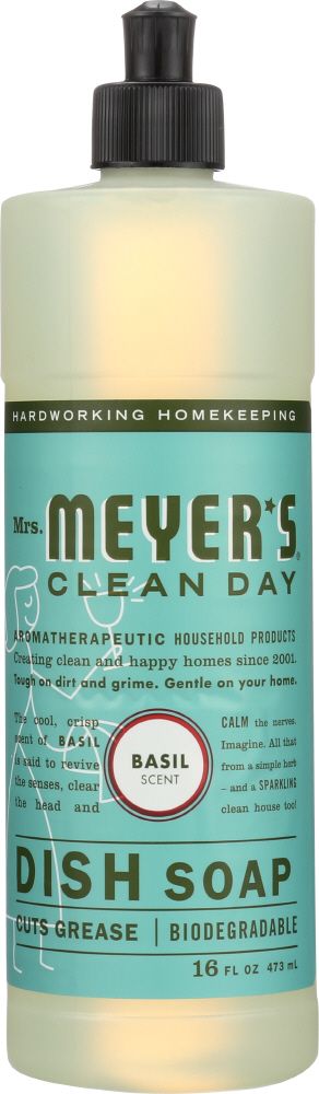 Mrs Meyer's Clean Day Liquid Dish Soap Basil - 16 oz.