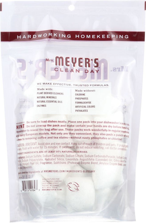 Mrs Meyer's Clean Day Automatic Dish Packs Lavender - 12.7 oz.