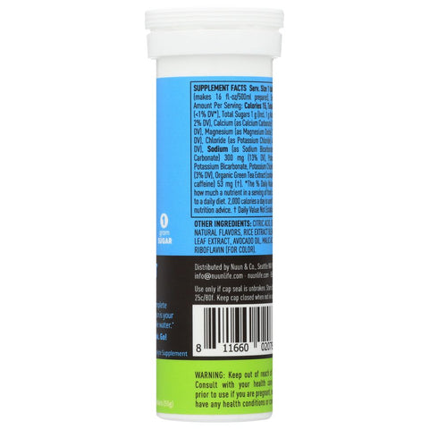 NuuN Sport And Caffeine Electrolyte Tablets Fresh Lime - 10 ct