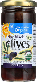 Mediterranean Organics Ripe Black Olives Pitted - 9 oz