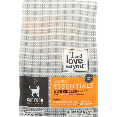 I Love You Naked Essentials Kibble Chicken & Duck Cat Food - 3.4 lb