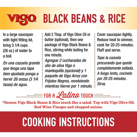 Vigo Authentic Black Beans And Rice - 8 oz