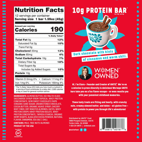 Unite Mexican Hot Chocolate Protein Bar - 4 ct