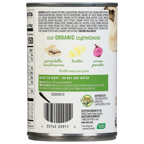 Healthy Valley Organic Cream of Mushroom Soup - 14.5 oz