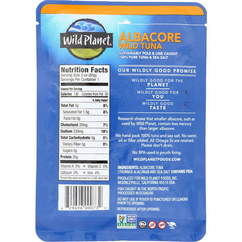 Wild Planet Wild Albacore Tuna Pouch - 3 oz