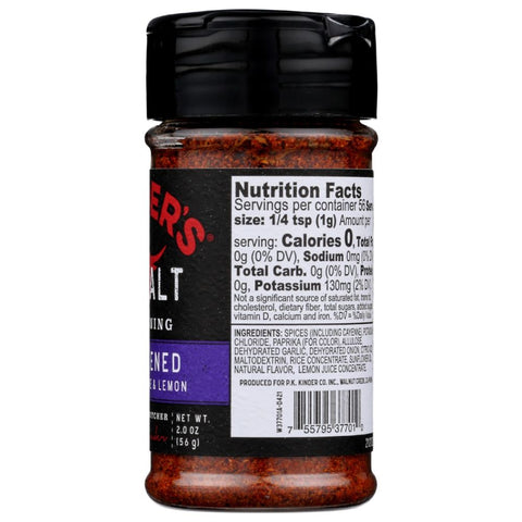 Kinder's No Salt Blackened With Cayenne & Lemon Seasoning - 2 oz