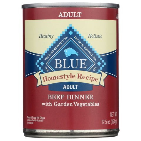 Blue Buffalo Homestyle Recipe Adult Dog Food Beef Dinner with Garden Vegetables - 12.5 oz | Pantryway