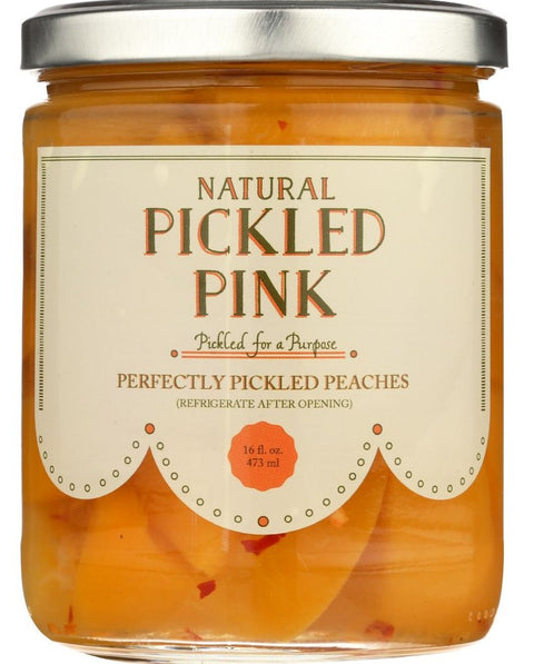 Natural Pickled Pink Perfectly Pickled Peaches - 16 oz | Pantryway