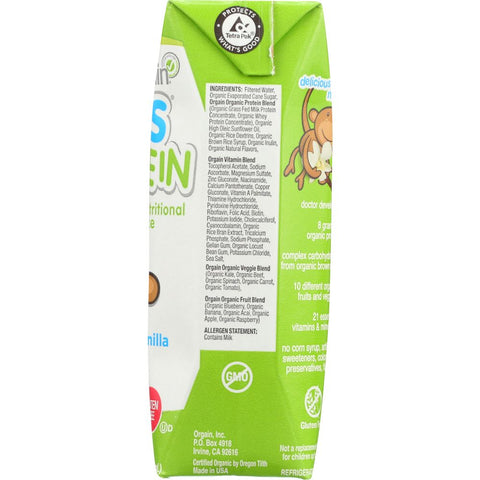Orgain Healthy Kids Organic Nutritional Shake Vanilla - 8.25 oz