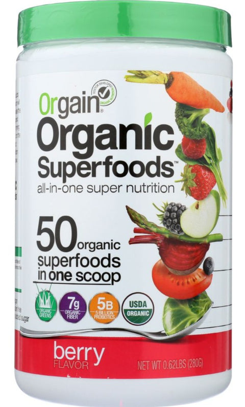 Orgain Organic Superfoods All In One Super Nutrition Berry - 0.62 lb | Pantryway