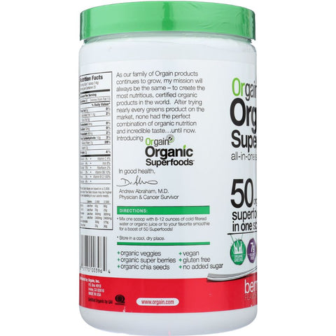 Orgain Organic Superfoods All In One Super Nutrition Berry - 0.62 lb