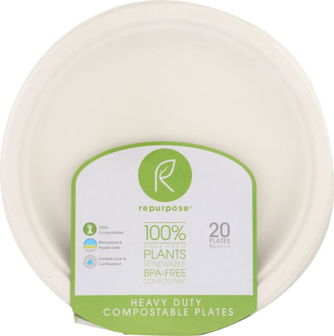 Repurpose Compostable 9 Inch Plates - 20 ct