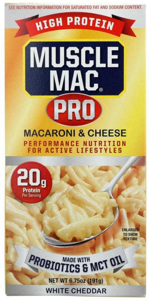 High Protein Muscle Mac Pro Macaroni & Cheese Made With Probiotics & MCT Oil - 6.75 oz | Pantryway