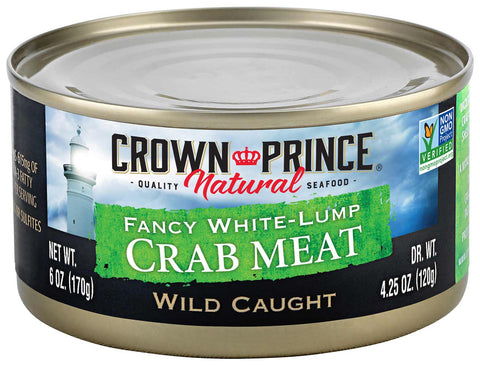 Crown Prince Fancy White Canned Lump Crab Meat| Crown Prince Crab Meat