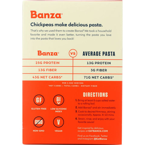 Banza Rigatoni Chickpea Pasta - 8 oz