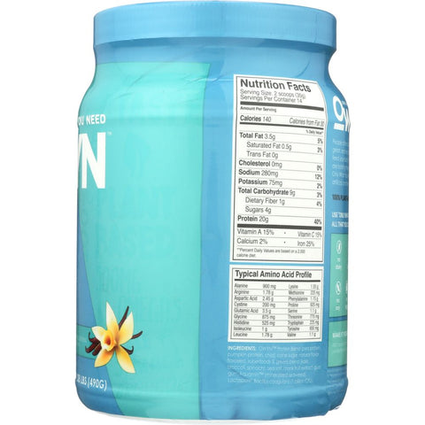 OWYN Protein Powder Smooth Vanilla - 1.1 lb