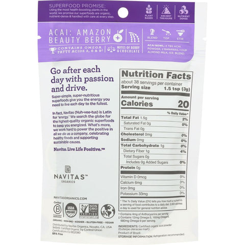 Navitas Organic Acai Powder - 4 oz