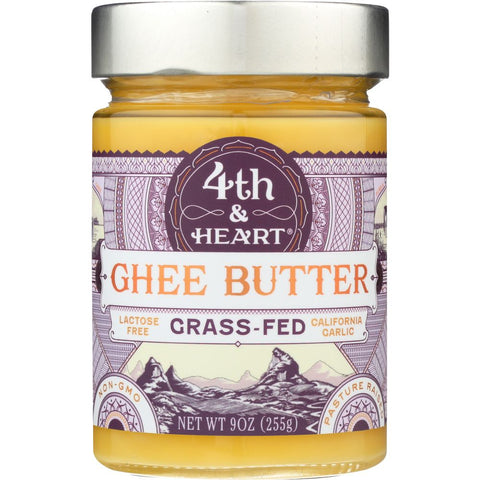 4th & Heart Grass Fed Ghee Butter California Garlic - 9 oz