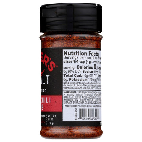 Kinder's No Salt Ancho Chili & and Lime Seasoning - 2.1 oz