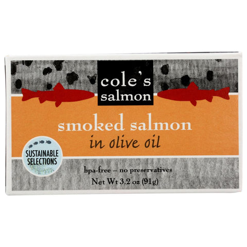 Cole's Salmon Smoked Salmon In Olive Oil - 3.2 oz | Pantryway
