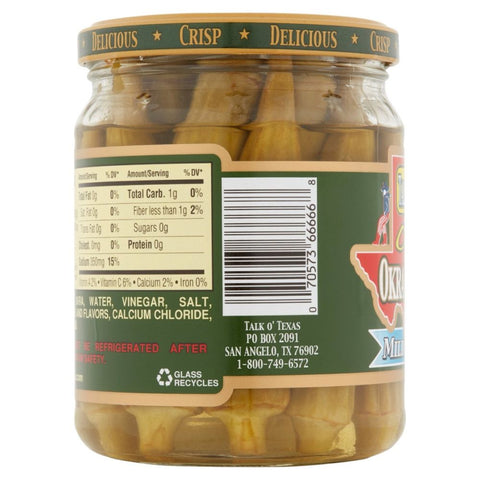 Talk O' Texas Okra Pickles Mild - 16 oz