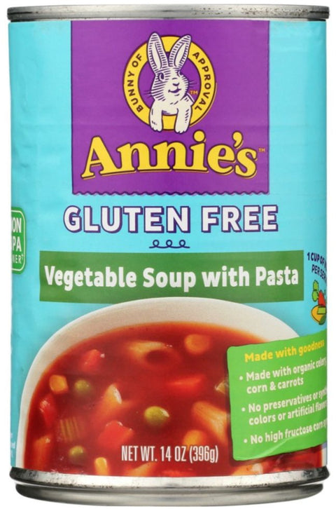 Annie's Homegrown Gluten Free Vegetable Soup with Pasta - 14 oz | annies organic soups | annie's bunny soup | annies homegrown soup | annie's bunny pasta soup | annie organic soup