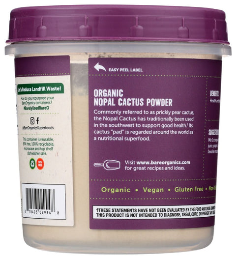 Bareorganics Nopal Cactus Powder - 8 oz