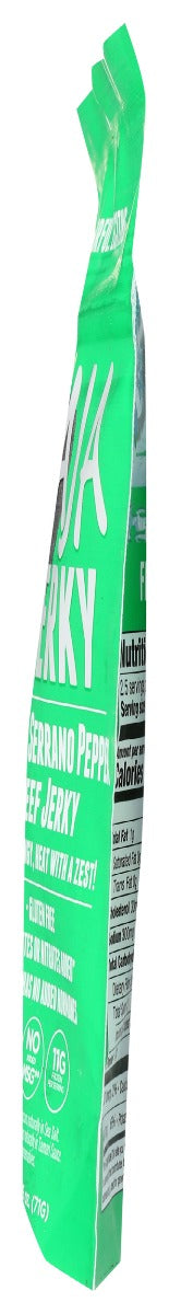 Baja Vida Jerky Lime And Serrano Beef - 2.5 oz.