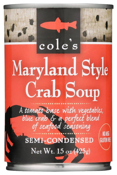 Cole's Maryland Style Crab Soup - 15 oz