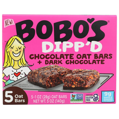 Bobo's Oat Bars Dipp'd Chocolate Oat Bars Dark Chocolate - 5 oz | bobos bars | bobo's oat bars | bobos oat bars | bobos oat bites | bobo's gluten free | bobo's oat | bob's oat bars | Pantryway
