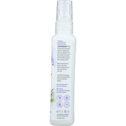 Crystal Mineral Deodorant Spray Lavender and White Tea - 4 oz