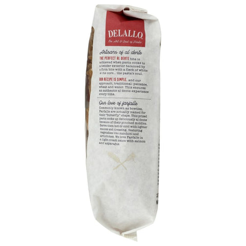 Delallo Organic Whole Wheat Farfalle Bow Ties Pasta - 16 oz