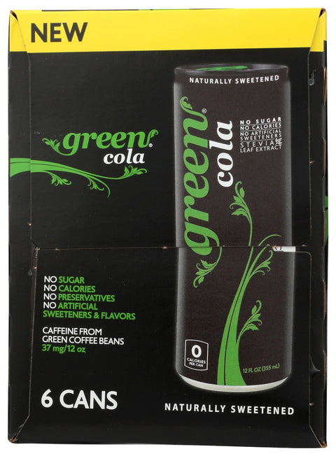 Green Cola Soda Cans - 6pk/72 oz.