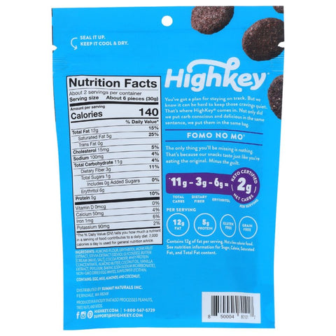 Highkey Snacks Mini Cookies Double Chocolate Brownie - 2 oz