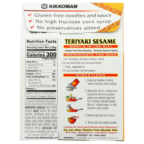 Kikkoman Teriyaki Sesame Noodle Kit With Sauce - 4.8 oz