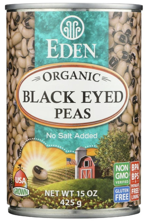 Eden Organic Black Eyed Peas No Salt Added - 15 oz