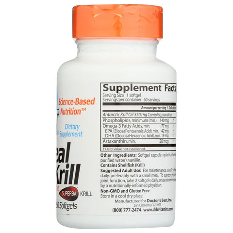 Doctor's Best Real Krill 350mg - 60 ct