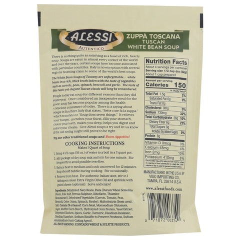 Alessi Tuscan White Bean Soup Zuppa Toscana - 6 oz