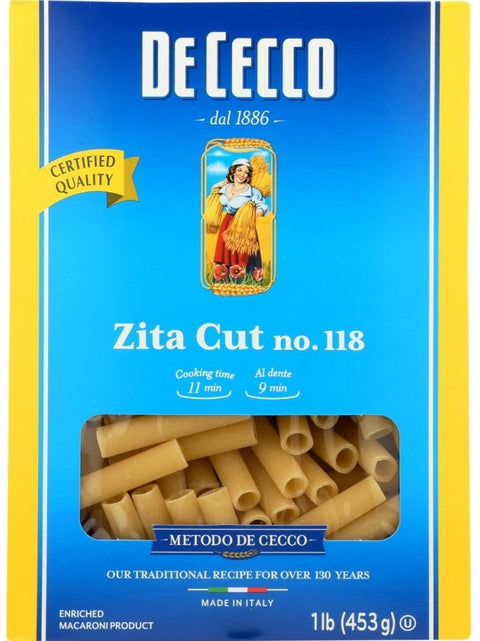 De Cecco Zita Cut no. 118 Pasta - 16 oz | Pantryway