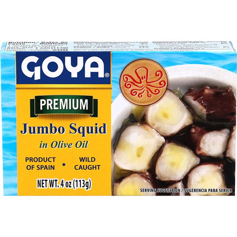 Goya Premium Jumbo Squid In Olive Oil - 4 oz | Pantryway