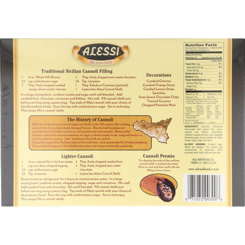 Alessi Cannoli Shells Large - 4 oz