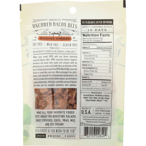 Eic Uncured Bacon Bits Hickory Smoked - 3 oz