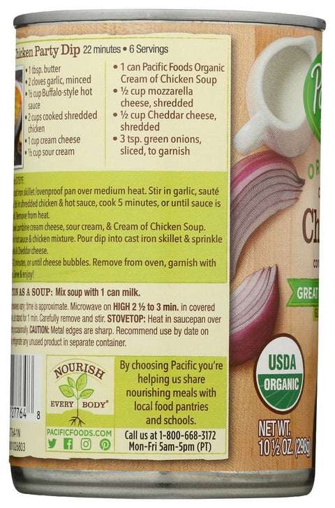 Pacific Foods Organic Cream Of Chicken Condensed Soup - 10.5 oz