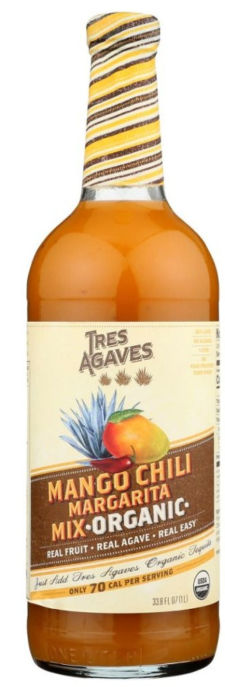 Tres Agaves Mango Chili Margarita Mix Organic - 33.8 fl oz | Pantryway