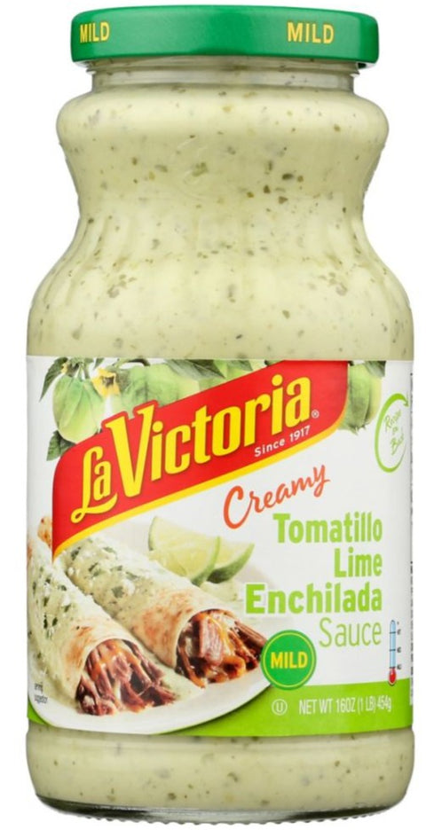 La Victoria Creamy Tomatillo Lime Enchilada Sauce Mild - 16 oz | la victoria creamy enchilada sauce | la victoria creamy green enchilada sauce | Pantryway