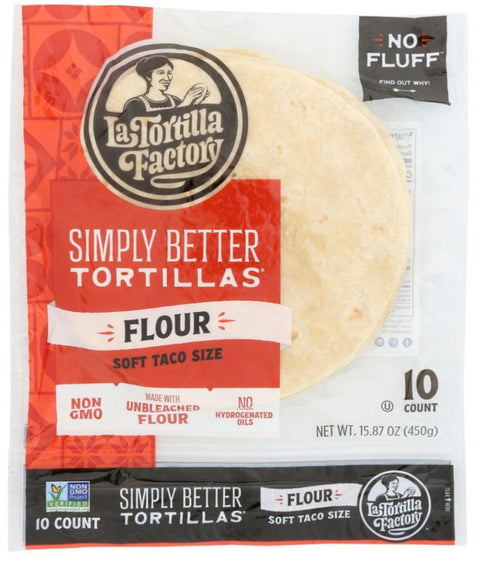 La Tortilla Factory Simply Better Soft Taco Flour Tortillas - 15.87 oz | la tortilla factory classic taco | Pantryway