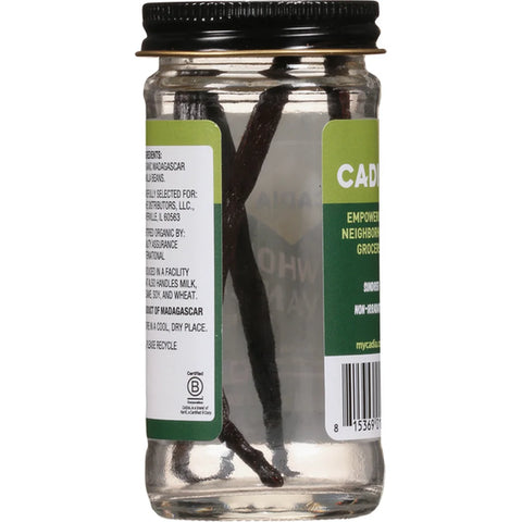 Cadia Organic Whole Vanilla Beans Whole - 2 ct
